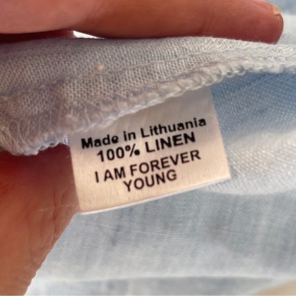 FLAX Sleeveless Tunic Top Light Blue Size Small - Picture 8 of 8